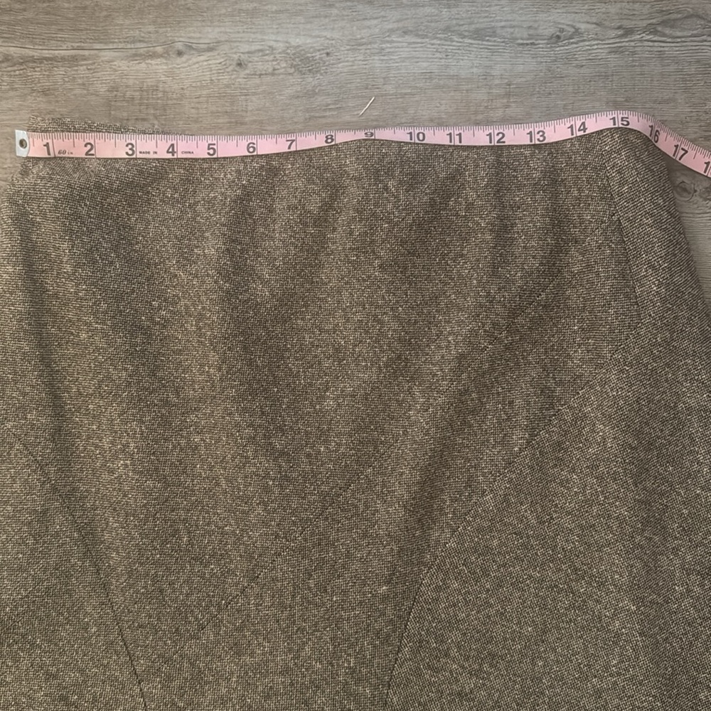 Josephine Chaus Two Piece 1 button fully lined skirt and jacket brown tweed suit - Picture 12 of 13